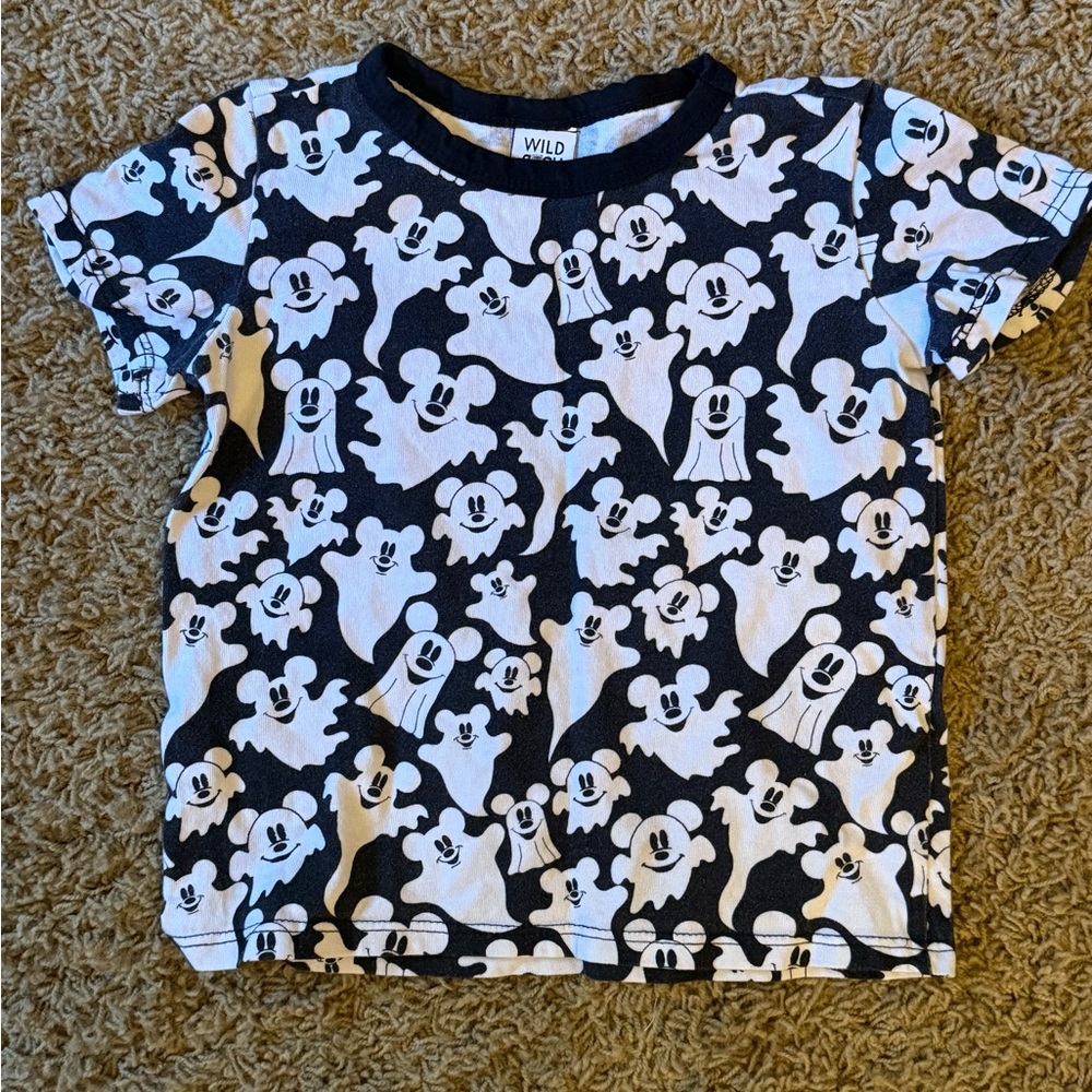 Wild Rich Kids Mickey Ghost Print Kids Tee
